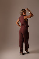 Calça Alfaiataria Cor Marrom Mascavo - TYNA - foto 4