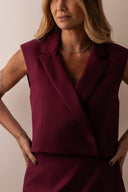 Colete Transpassado Burgundy - TYNA - foto 1