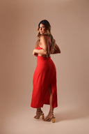 VESTIDO VERMELHO CUT OUT