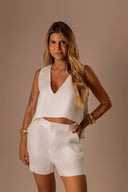 Blusa Linho Assimétrico Off - TYNA - foto 3