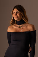 Blusa Manga Longa Gola Preta - TYNA - foto 3