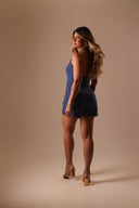 Conjunto Alfaiataria Azul Short Saia com Colete - TYNA - foto 7