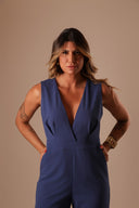 Macacão Azul Alfaiataria Corte Reto - TYNA - foto 7