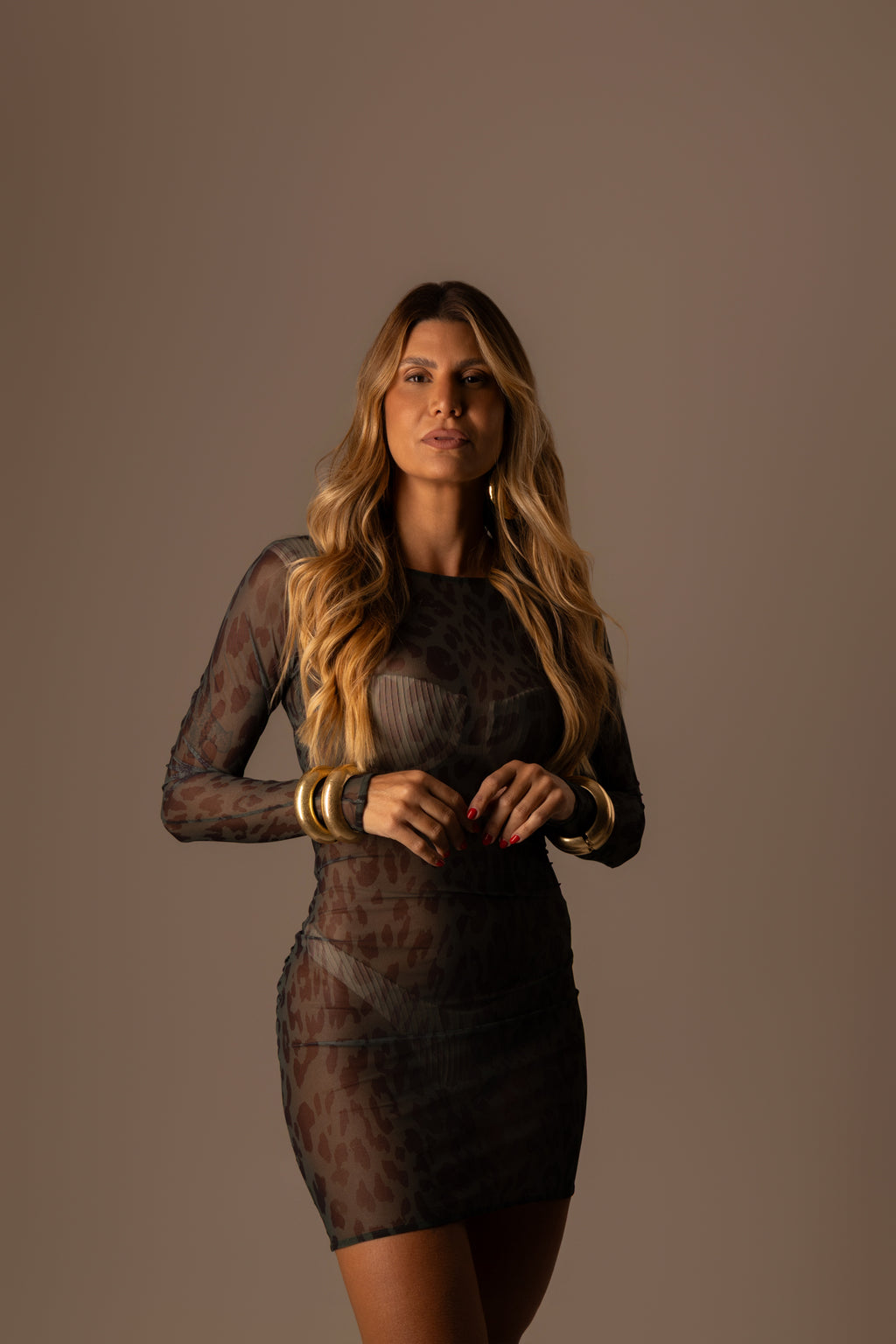 VESTIDO TULE CURTO ONÇA