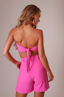 TOP BANDANA ROSA COM AMARRAÇÃO