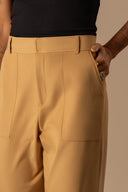 CALÇA RETA ALFAIATARIA BEGE DUST