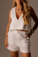 Blusa Linho Assimétrico Off - TYNA - foto 1