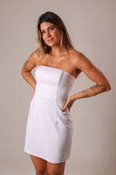 VESTIDO SEM ALÇAS BRANCO