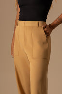 CALÇA RETA ALFAIATARIA BEGE DUST