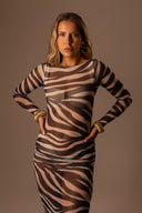 Vestido Tule Longo Zebra - TYNA - foto 4