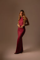 VESTIDO LONGO VINHO
