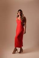 VESTIDO VERMELHO CUT OUT