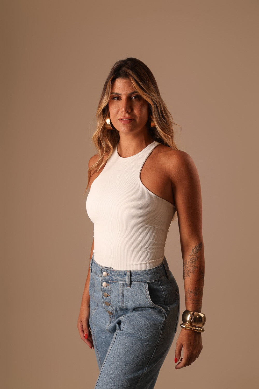 REGATA NADADOR COMPRIDA OFF WHITE