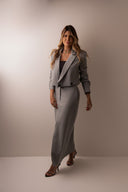 BLAZER AMALFI CURTO TRANSPASSADO CINZA