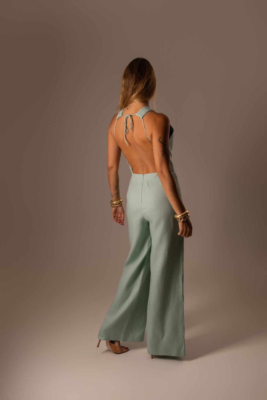 MACACÃO PISTACHE LINHO PURO