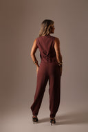 Calça Alfaiataria Cor Marrom Mascavo - TYNA - foto 2