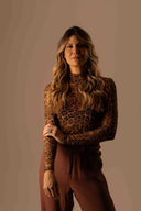 Blusa Onça Manga Comprida Tule - TYNA - foto 7