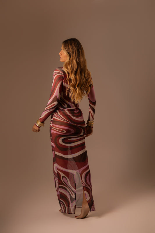 VESTIDO TULE LONGO WAVE