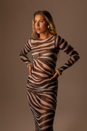 Vestido Tule Longo Zebra - TYNA - foto 6