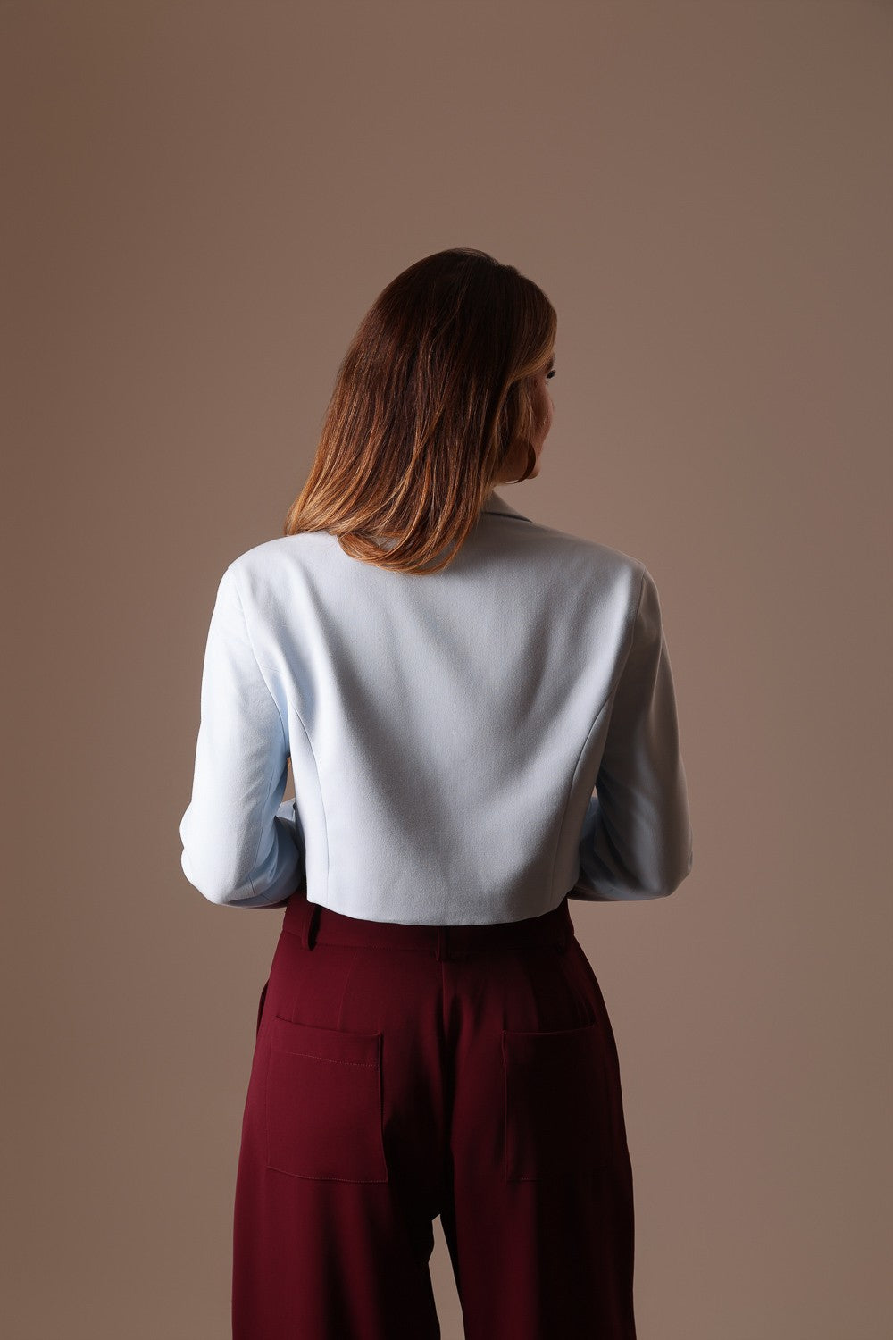 BLAZER ALFAIATARIA CROPPED AZUL SERENO