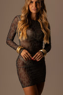 VESTIDO TULE CURTO ONÇA