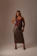 Blusa Decote U Cor Marrom Mascavo - TYNA - foto 7