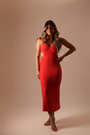 VESTIDO VERMELHO CUT OUT
