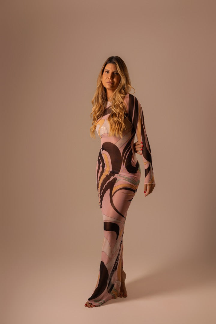 VESTIDO TULE LONGO MOVIMENTO