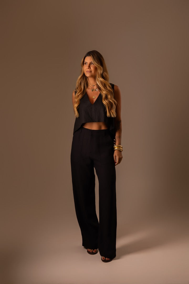 CALÇA ALFAIATARIA PATOU PRETA