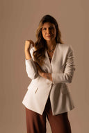 Blazer Sem Gola Off White - TYNA - foto 3