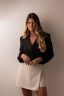 BLAZER AMALFI CURTO TRANSPASSADO PRETO