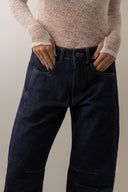 Calça Jeans Barrel Azul Escuro - TYNA - foto 5
